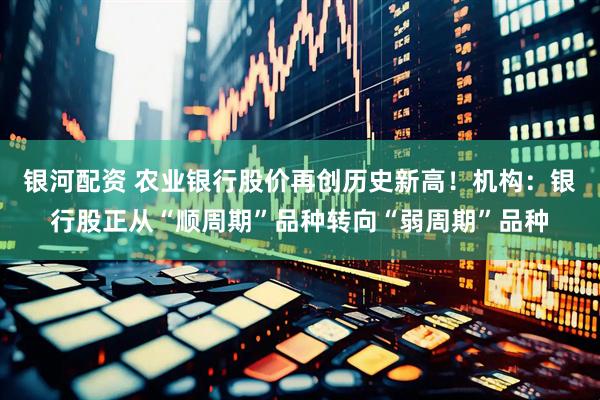 银河配资 农业银行股价再创历史新高！机构：银行股正从“顺周期”品种转向“弱周期”品种